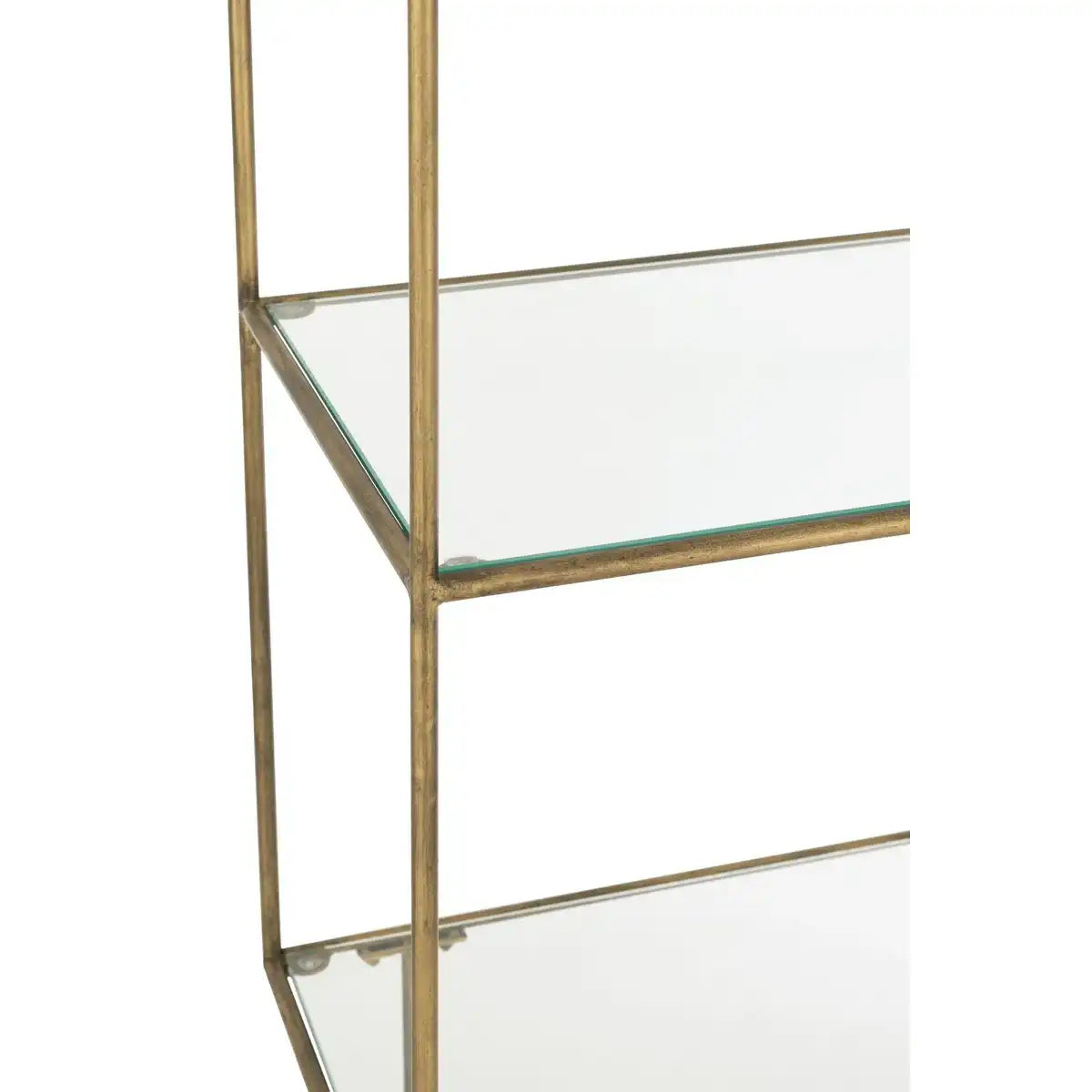 J -Line Rek 3 Regale - Metall/Glas - Gold