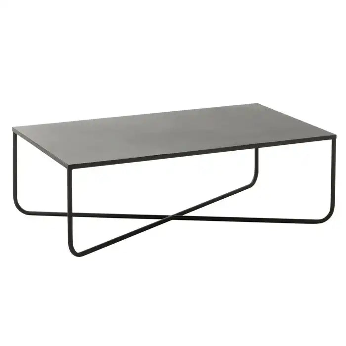 Couchtisch Cross Frame - Metall - schwarz 100 cm