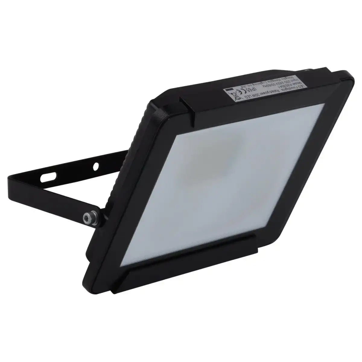 LED-Außenleuchte "Strahler" 30W , aus Metall und Glas in Schwarz, mit integrierter LED