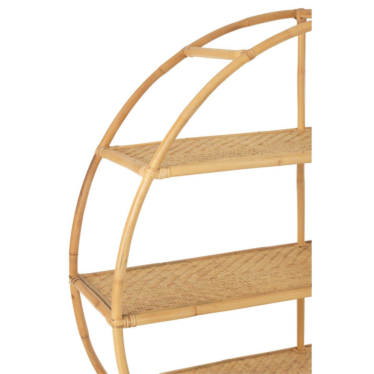 J-Line Rack 3 Regale Rattan Natur