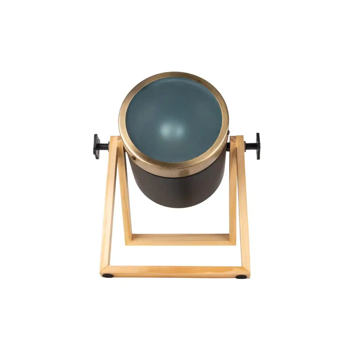Tischleuchte "TIM" aus schwarzem Metall und satiniertem Kunststoff, mit E27-Fassung, Tischlampe für Innen, 28 cm hoch