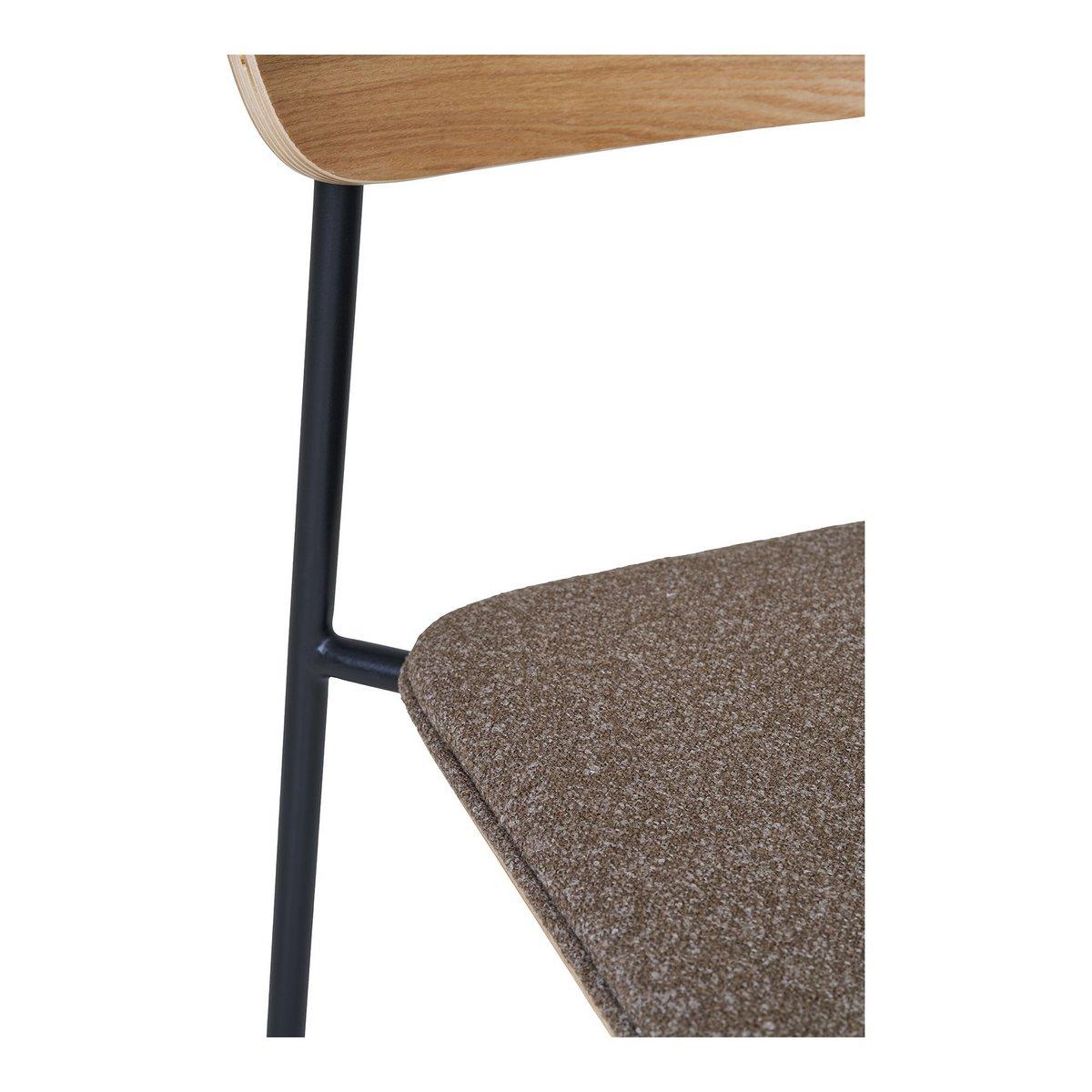 Estepona Esszimmerstuhl – Natur/Braun/Schwarz, 51 x 47 x 77 cm – 2er-Set