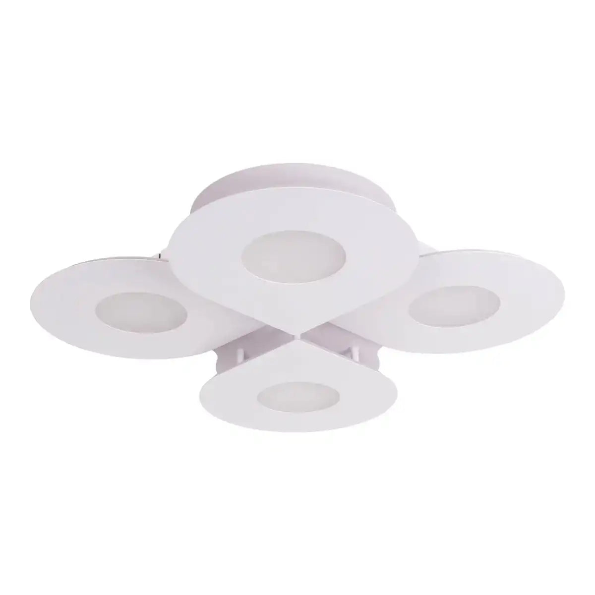 LED Deckenleuchte "SMILLA" weiß, 50 x 50 cm, 8 cm, Metall und Kunststoff, integrierte LEDs, 2400 lm, dimmbar, CCT-Funktion 3.000-6.500 K, Nachtlichtfunktion.