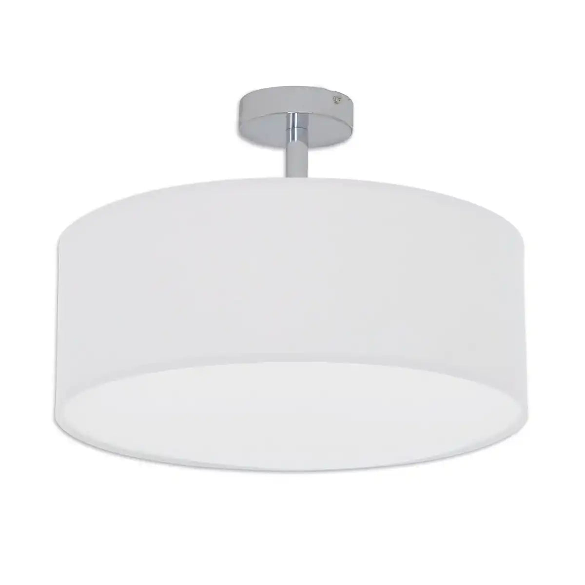 Textildeckenleuchte "NEW YORK", klassische Deckenlampe mit Textilschirm in Weiß, E27-Fassung, 40 cm Durchmesser, geeignet für den gesamten Wohnbereich