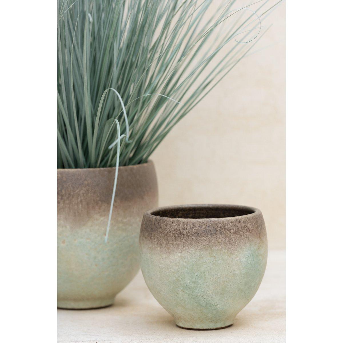 J-Line Blumentopf Nice – Keramik – Aqua – groß