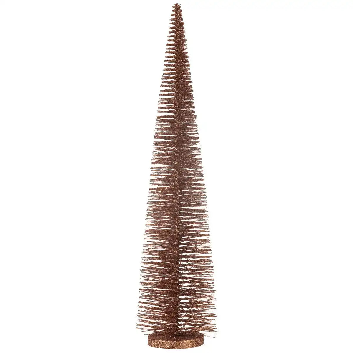 J -Line Dekoration Weihnachtsbaum Glitzer - Kunststoff - Braun - groß