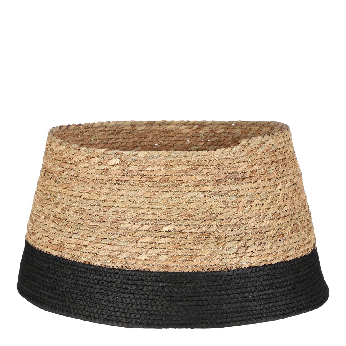 Weihnachtsbaumrock - H26 x Ø50 cm - Seegras - Schwarz