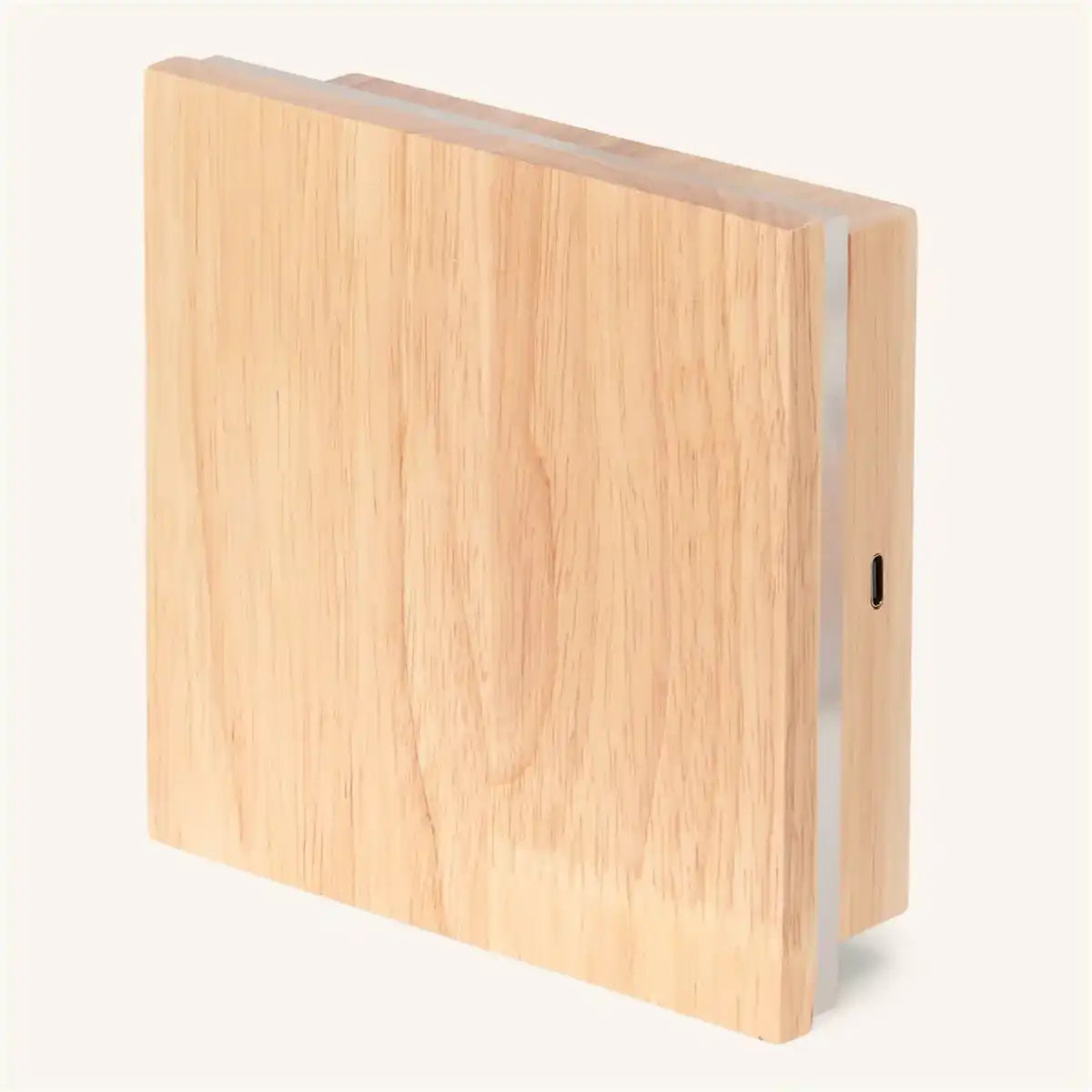 Spur hellbraune schnurlose Wandlampe - wiederaufladbare, dimmbare, natürliche Holzlampe