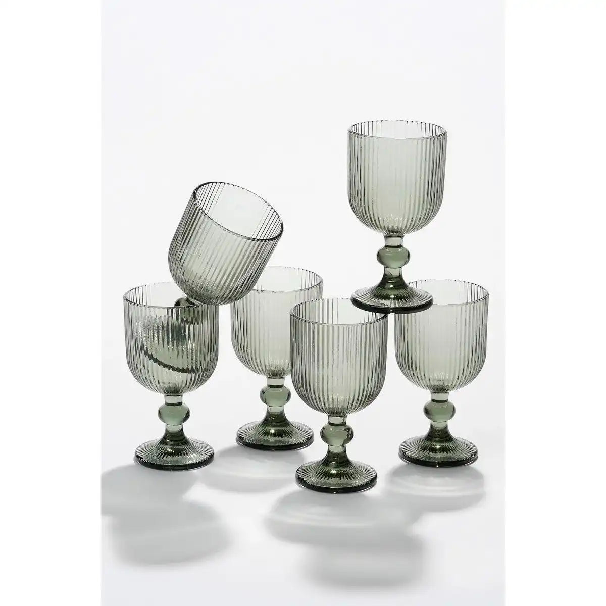 Merlot Weinglas - Set von 6 - 250 ml - Glas - Grau