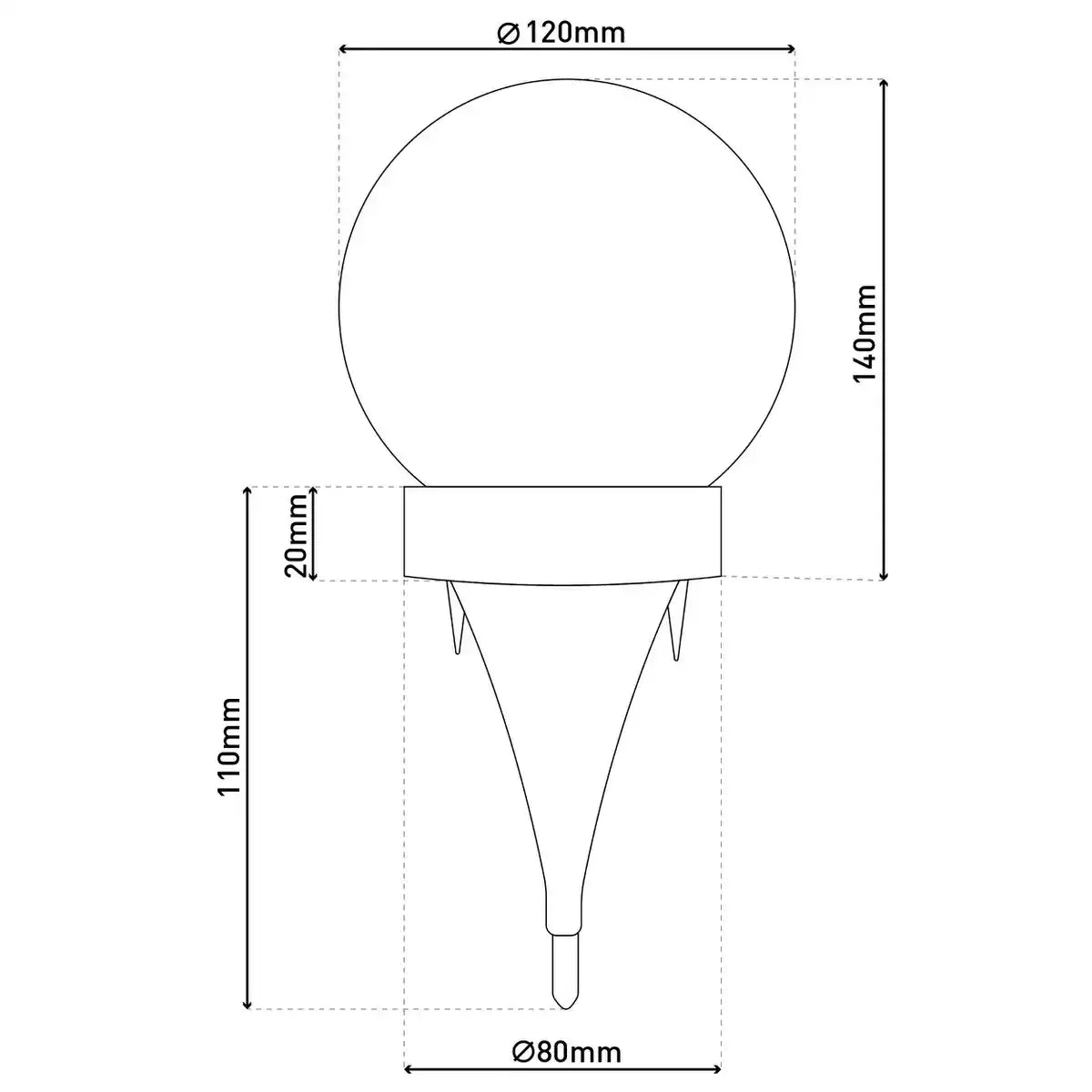3er-Set LED-Solar-Tischleuchte/Erdspieß "Crackle" Ø 12cm , für Außen, Tischleuchte - Kunststoff und Glas , Weiß, mit integrierter LED