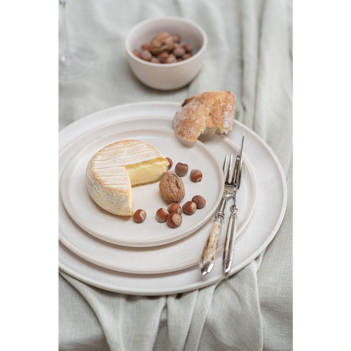 J-Line Marie Teller - Keramik - Creme - L - 6x