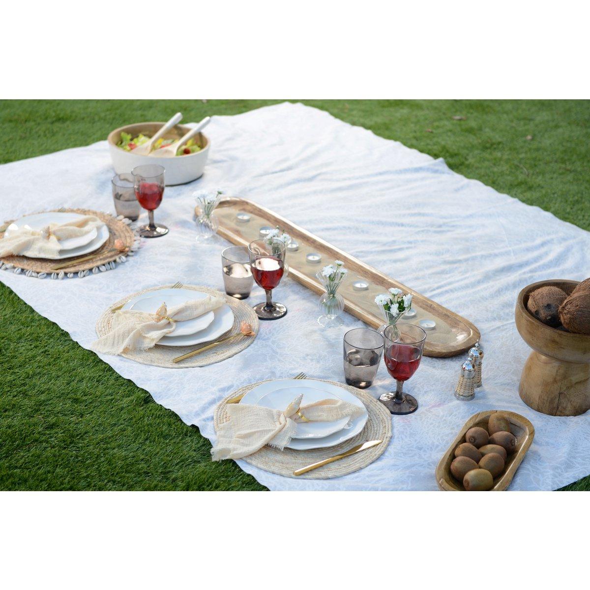 Saliere und beige Wicker Pepper