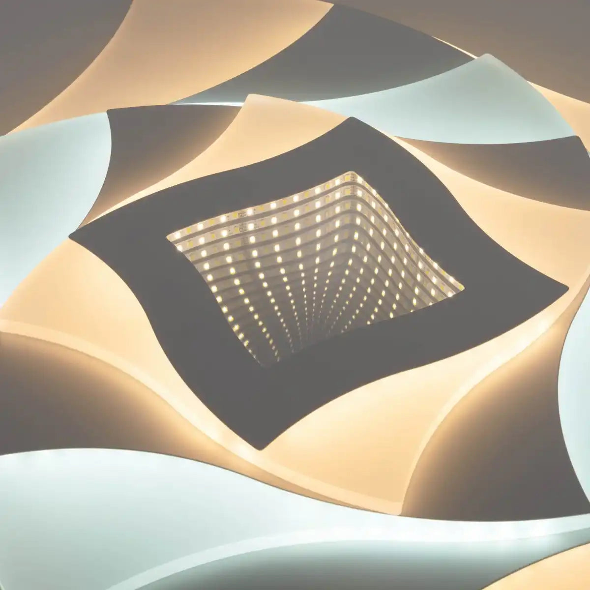 LED Deckenleuchte 3D-Effekt "LIORA" Ø 48 cm, mit vielen Funktionen, Fernbedienung inklusive