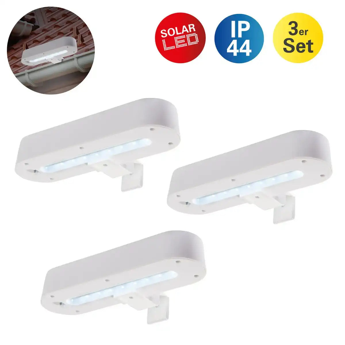 LED Solarleuchte "GARDEN LIGHT" (3er-Set) weiß