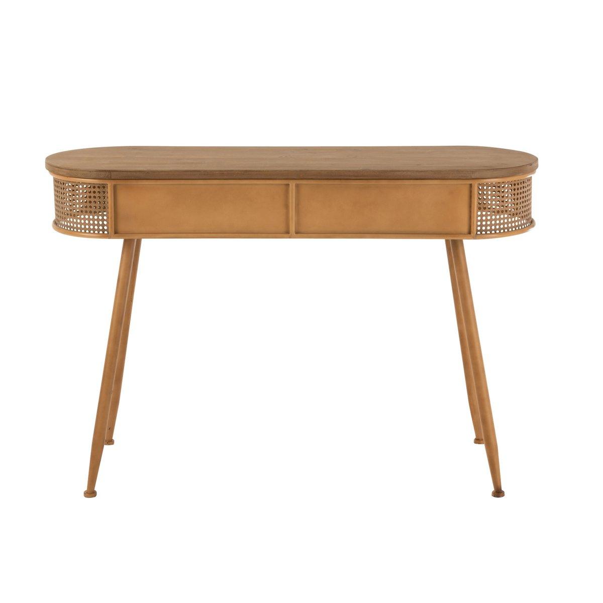 J-Line Konsole 2 Schubladen Metall/Holz Braun