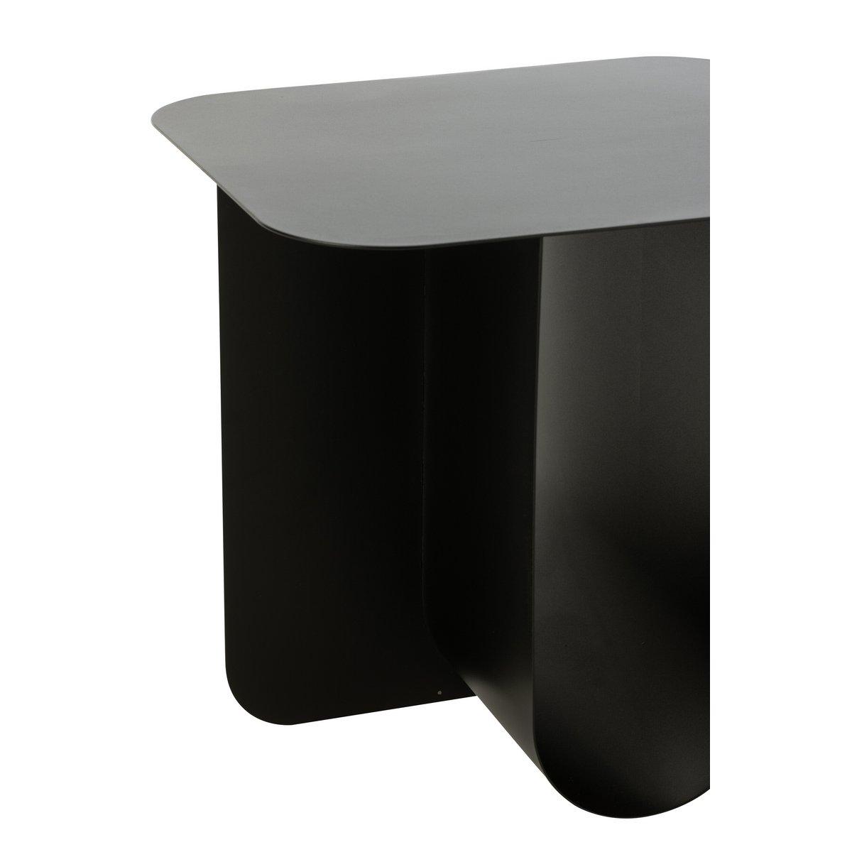 J-Line Beistelltisch, quadratisch, Metall, Schwarz
