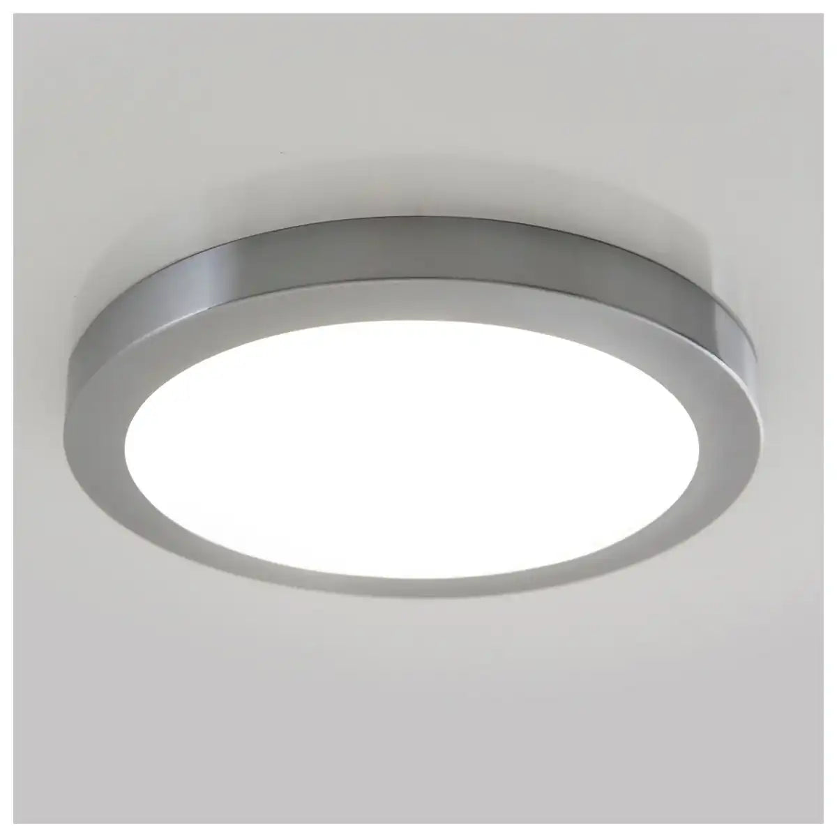 LED Deckenleuchte "BONUS", Funktion, Deckenlampe aus Metall und Kunststoff, Ringe in Chrome und Weiß sind wechselbar, mit fest verbauten LEDs, 22,5 cm Durchmesser