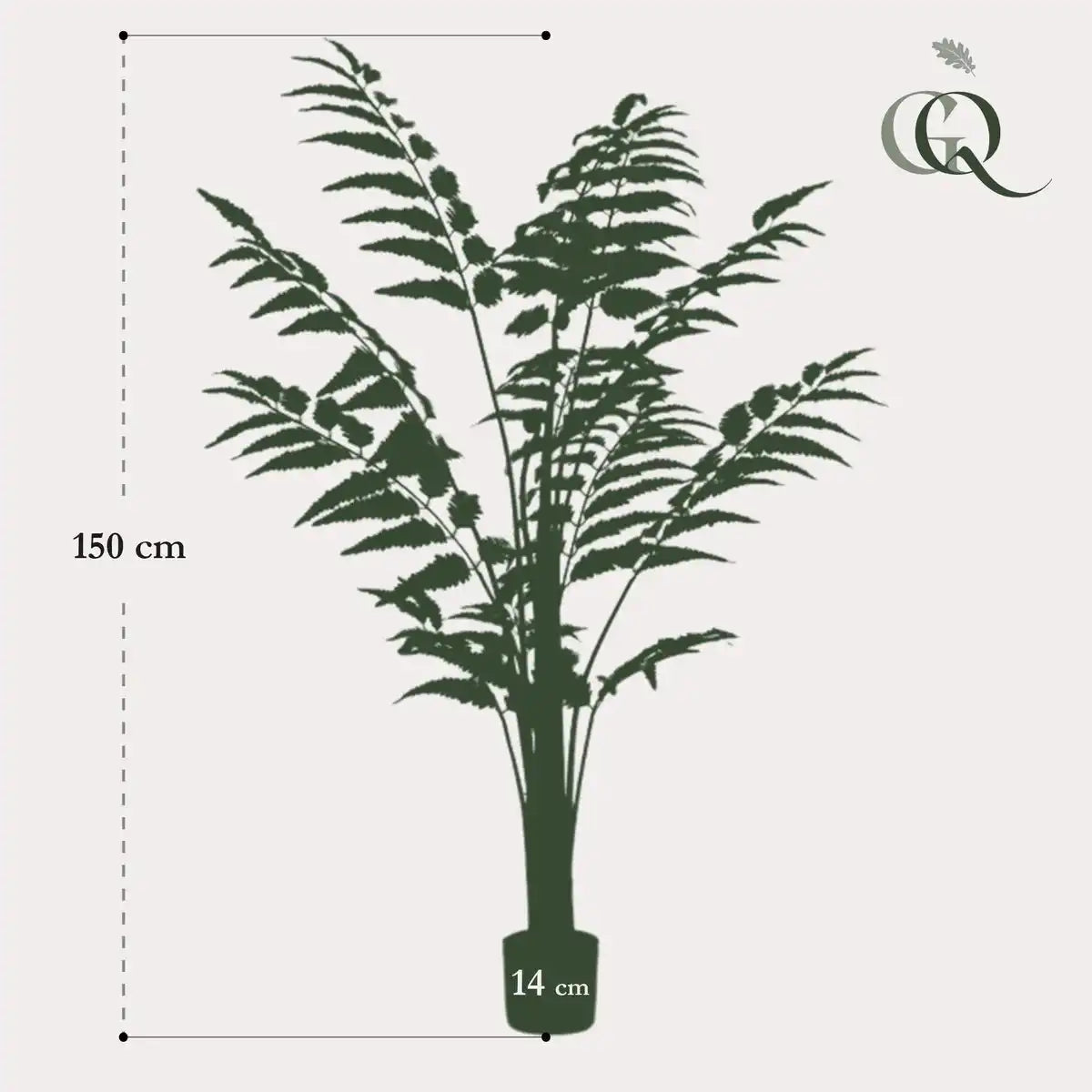 Kunstpflanze - Rumohra adiantiformis - Die Anführerin ändert sich - 150 cm