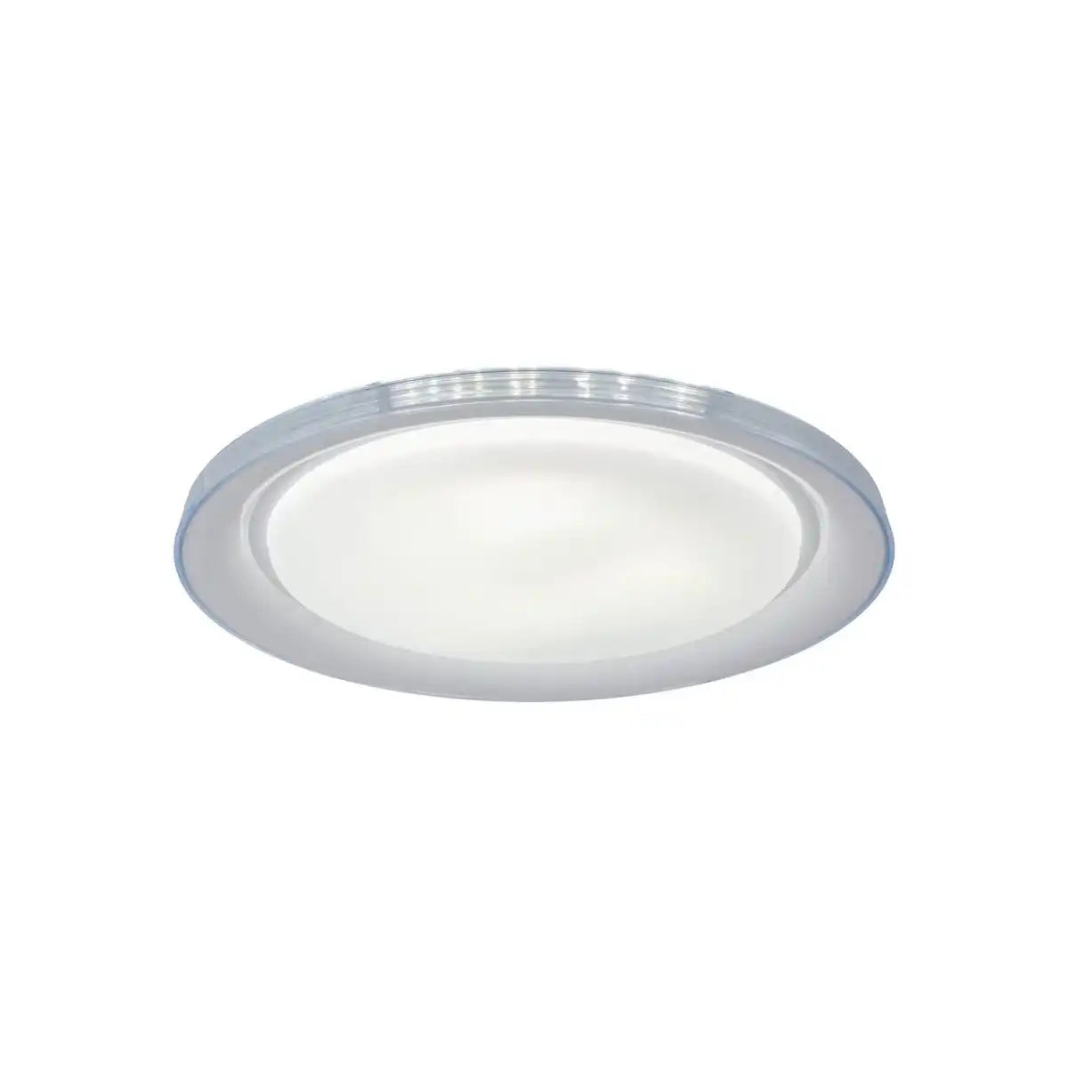 LED Deckenleuchte "CLAIRE" Ø 50,5 cm, 7,5 cm hoch, Metall und Kunststoff in Weiß, integrierte LED, 1600 lm, dimmbar, CCT-Funktion, 3000-5000 K, Nachtlichtfunktion