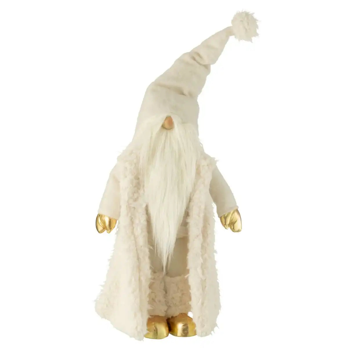 J-Line Gnome Langer Mantel Textil Creme/Gold Large