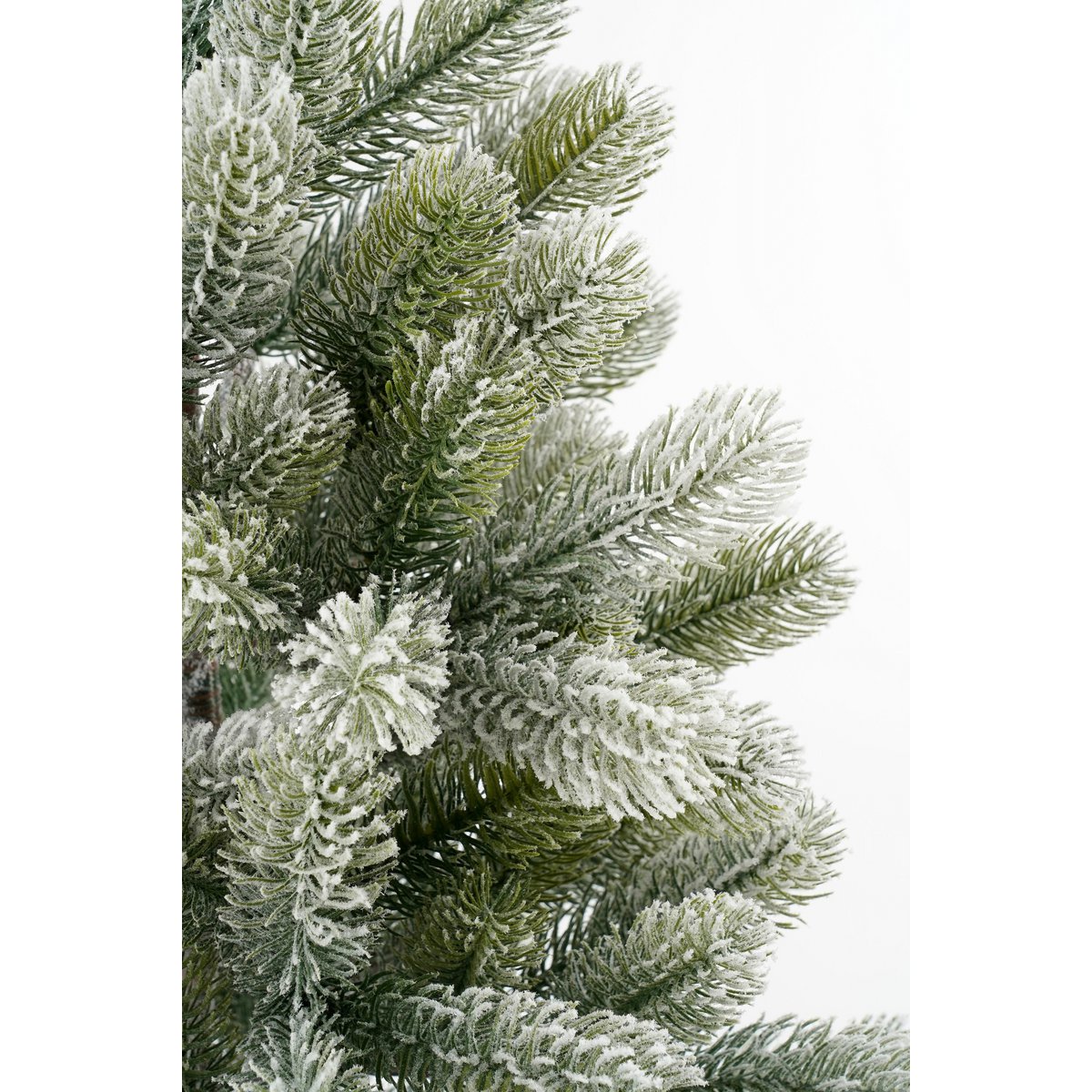 Künstlicher Weihnachtsbaum im Topf – H90 x Ø55 cm – Grün gefrostet