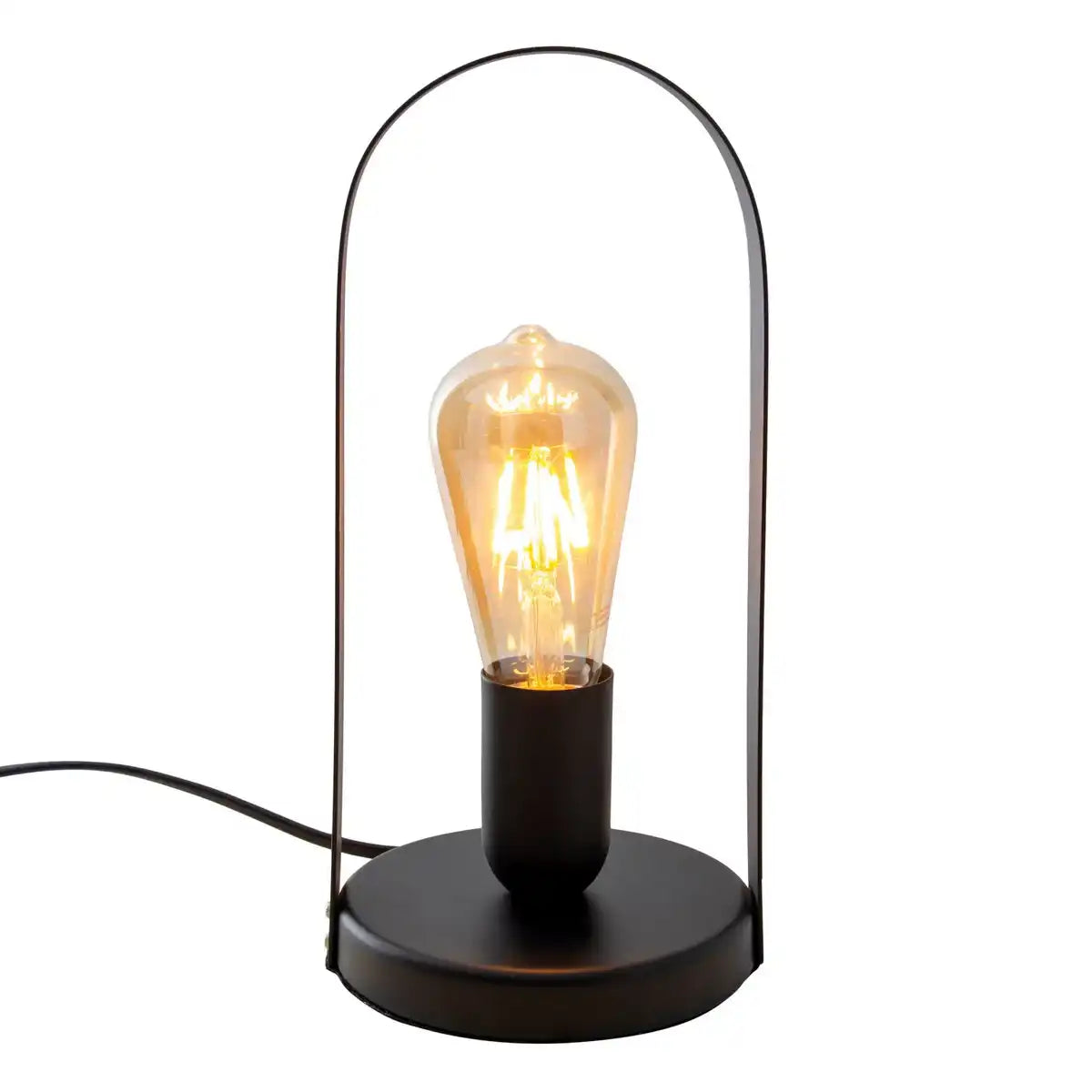 Metall-Tischleuchte "Faro" h: 28,5cm schwarz