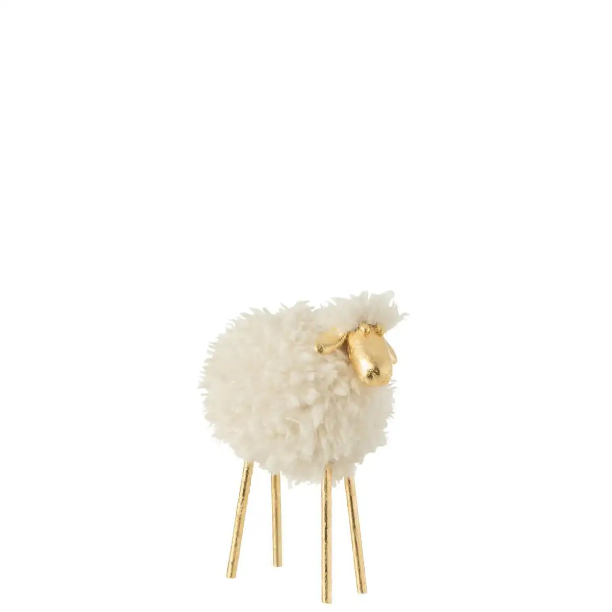 J-Line Schaap Metall/Polyweiß/Gold klein