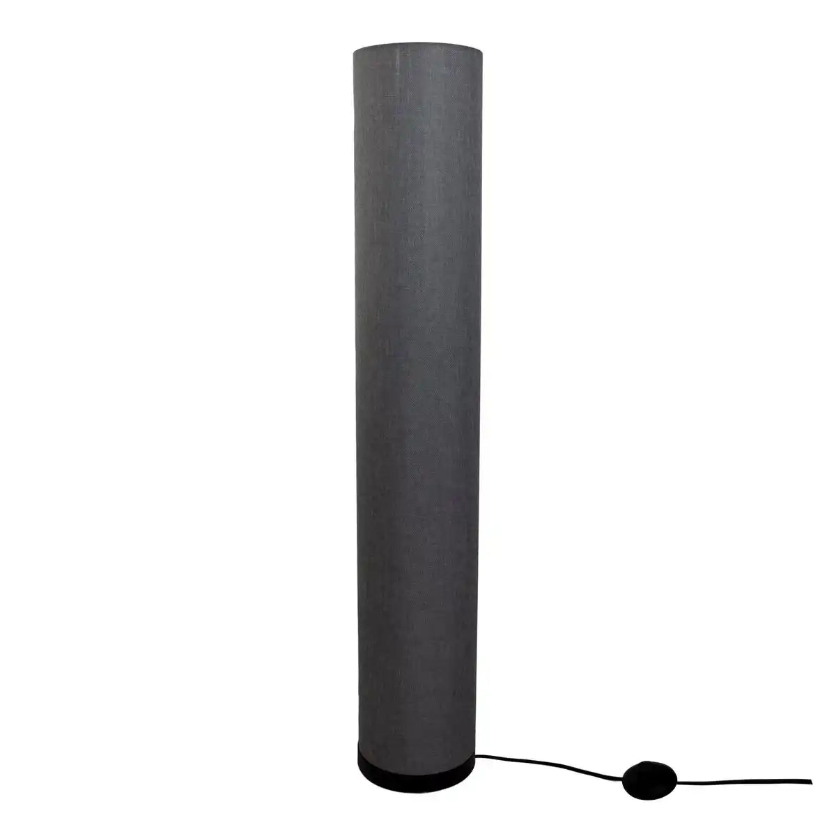 Stehleuchte "BEATE" grau aus Metall und einem Textilschirm in grau, E27-Fassung, Stehlampe für Esszimmer, Wohnzimmer, Diele oder Büro, ca. 110 cm hoch