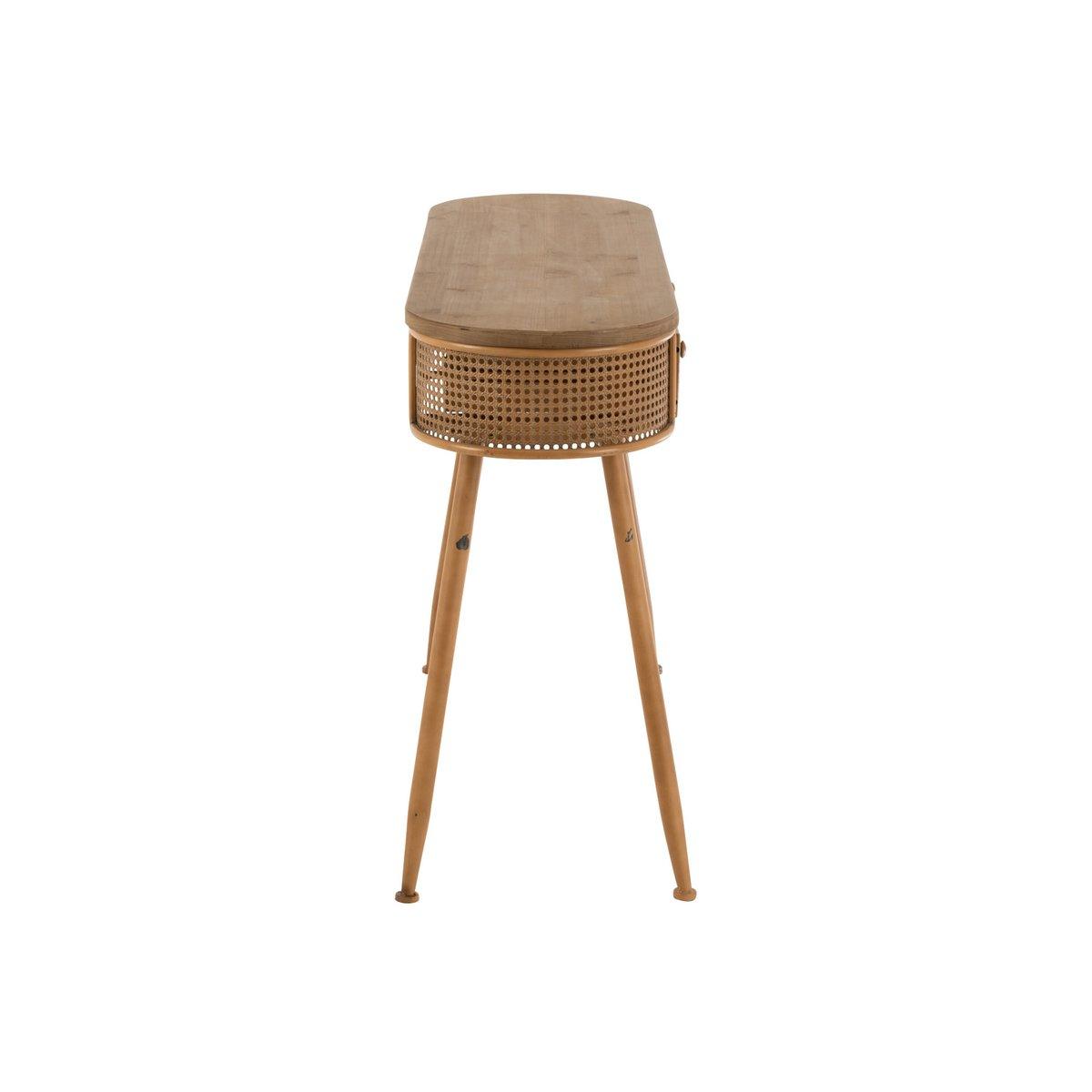 J-Line Konsole 2 Schubladen Metall/Holz Braun