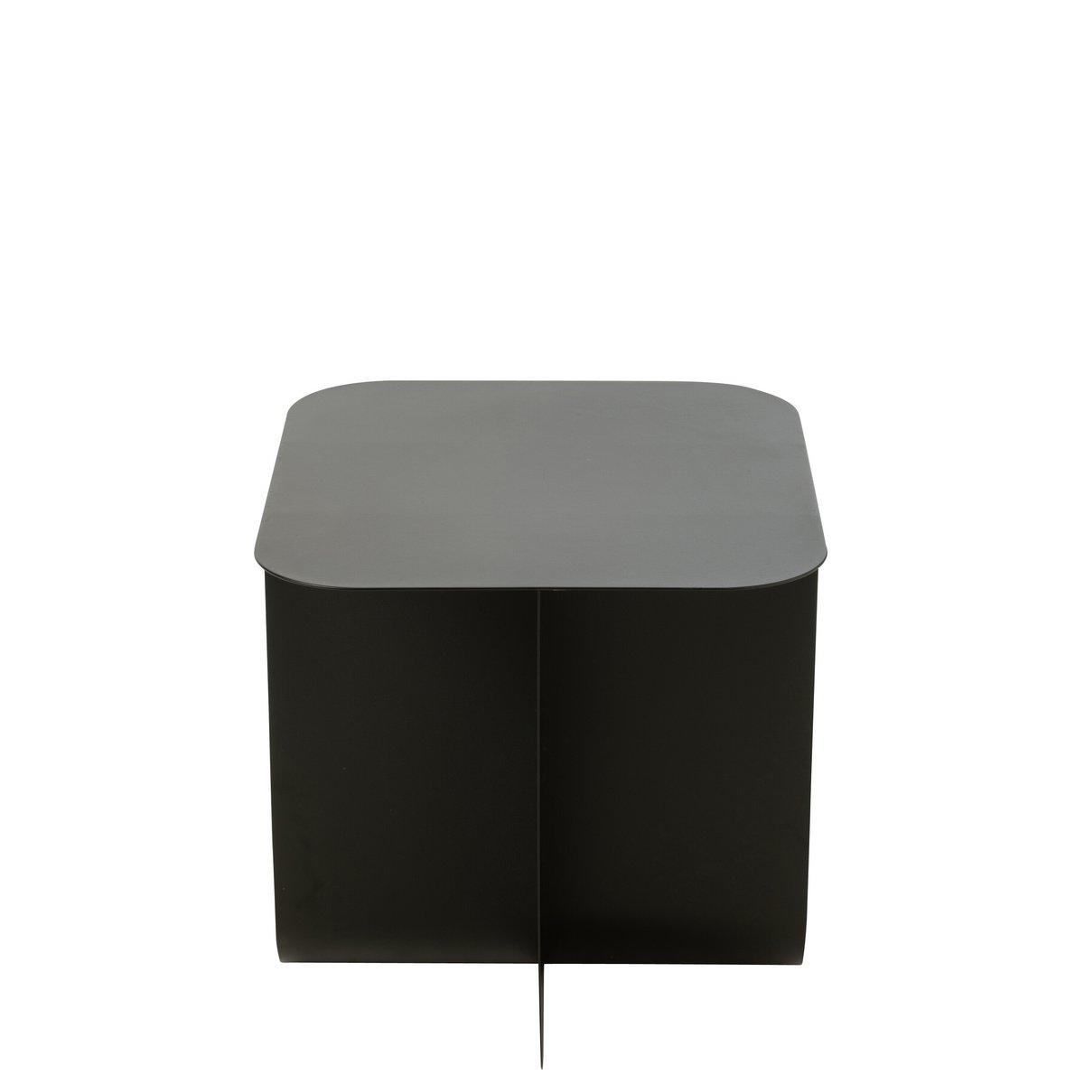 J-Line Beistelltisch, quadratisch, Metall, Schwarz