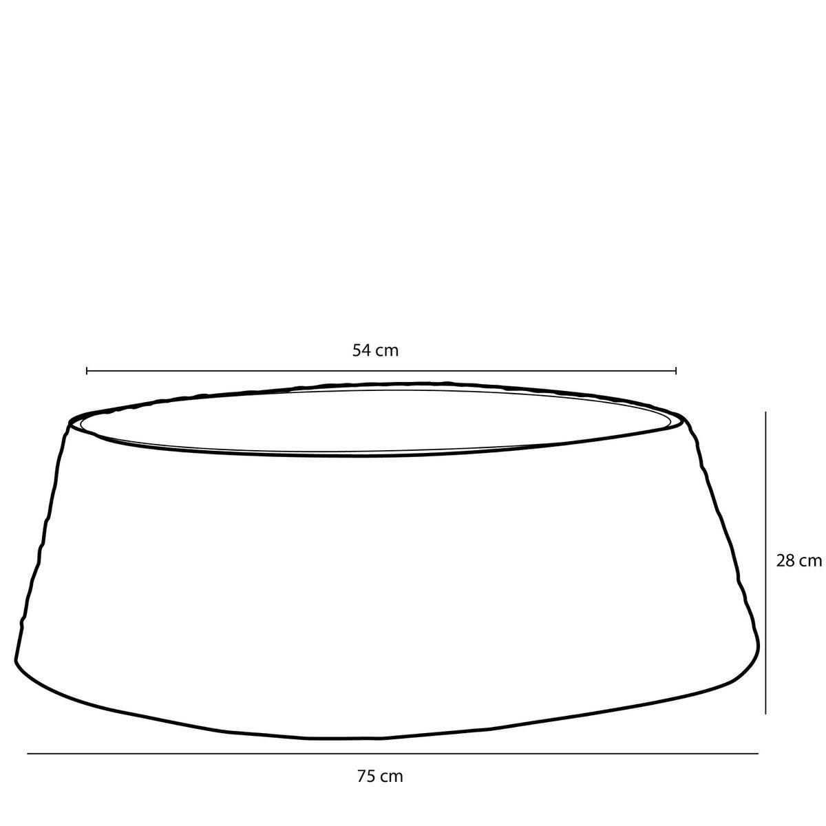 Weihnachtsbaumrock – H28 x Ø75 cm – Seegras – Naturbraun