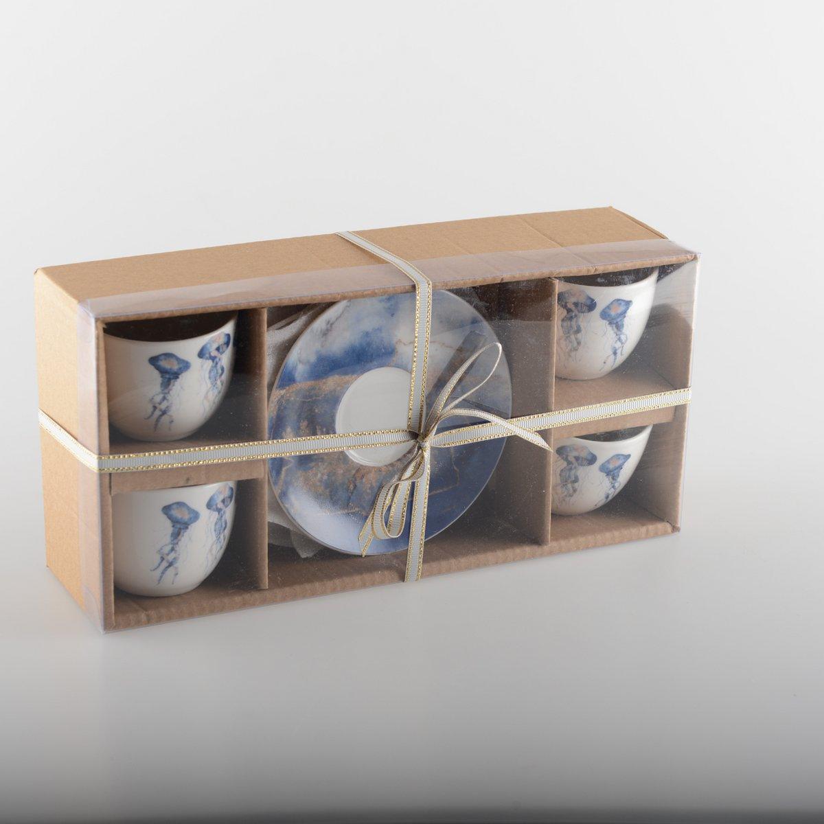 Set von 4 Cafébechern mit Tassen Meduse