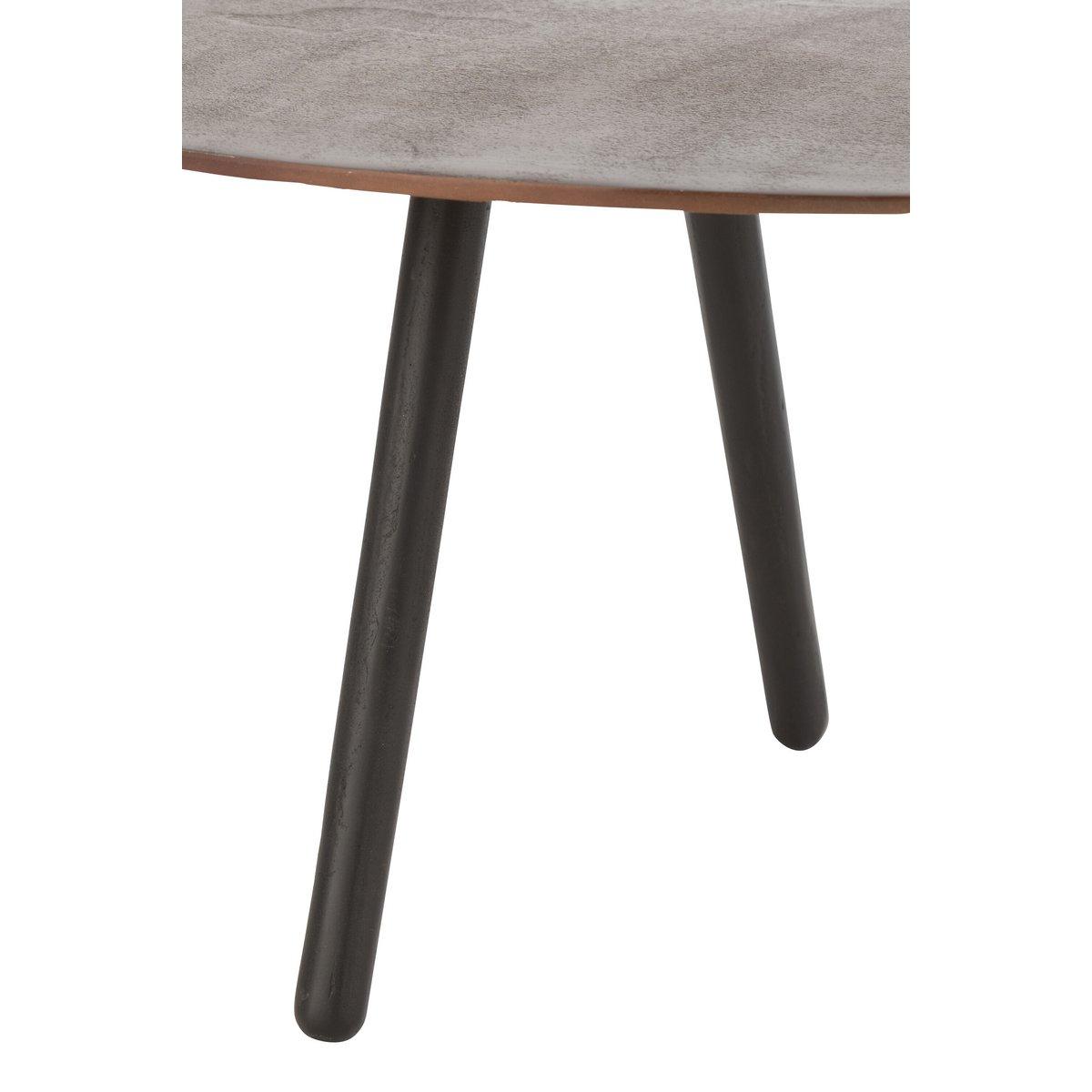 J-Line Couchtisch Drop – Aluminium/Eisen – braun – klein