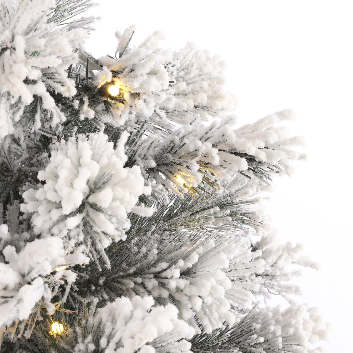 Künstlicher Weihnachtsbaum aus Jute mit LED-Beleuchtung – H60 x Ø50 cm – Frosted Green