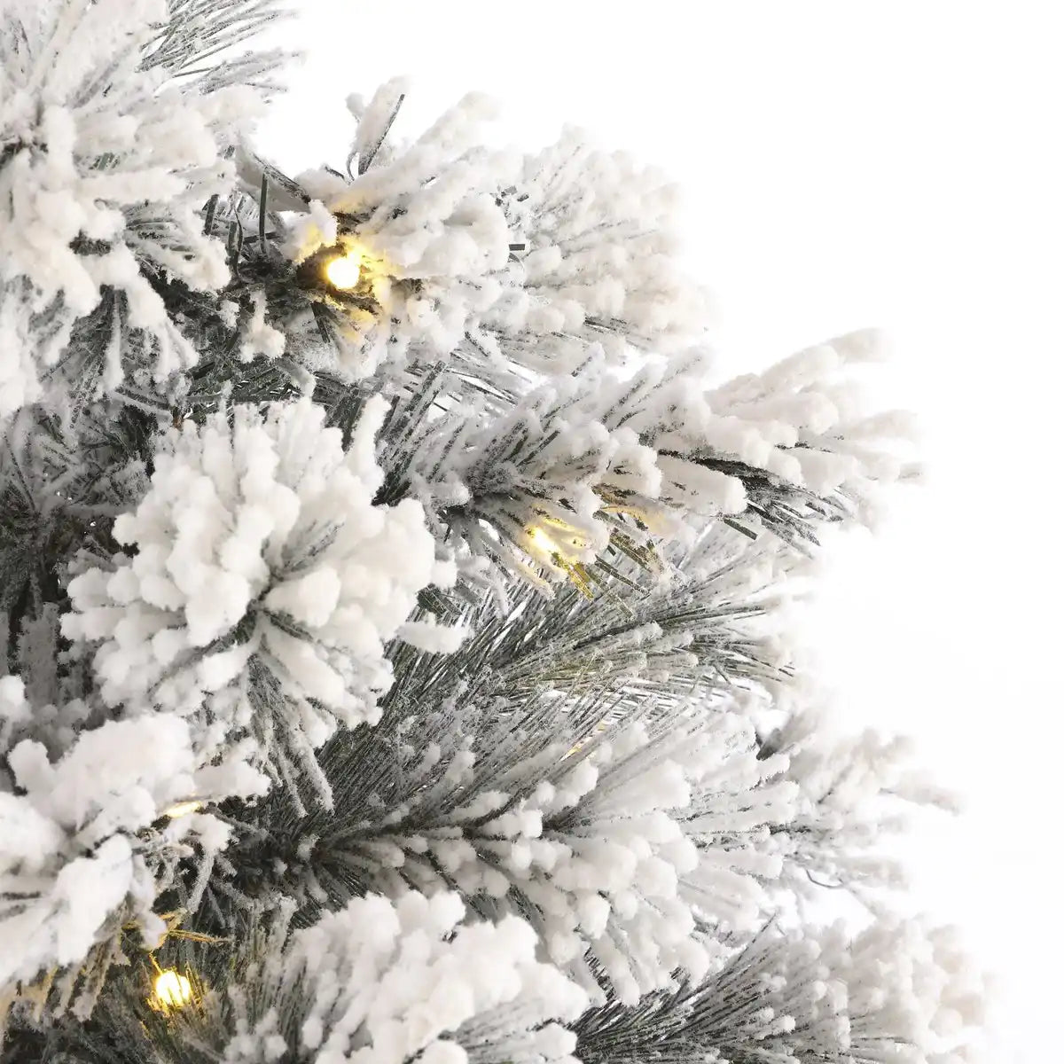Künstlicher Weihnachtsbaum aus Jute mit LED-Beleuchtung – H60 x Ø50 cm – Frosted Green