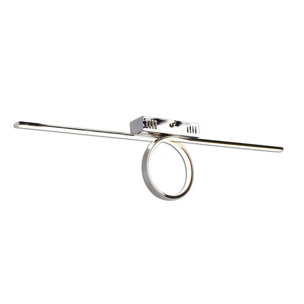 LED Deckenleuchte "LOOP" 75 cm lang, aus chromfarbenem Metall und Kunststoff