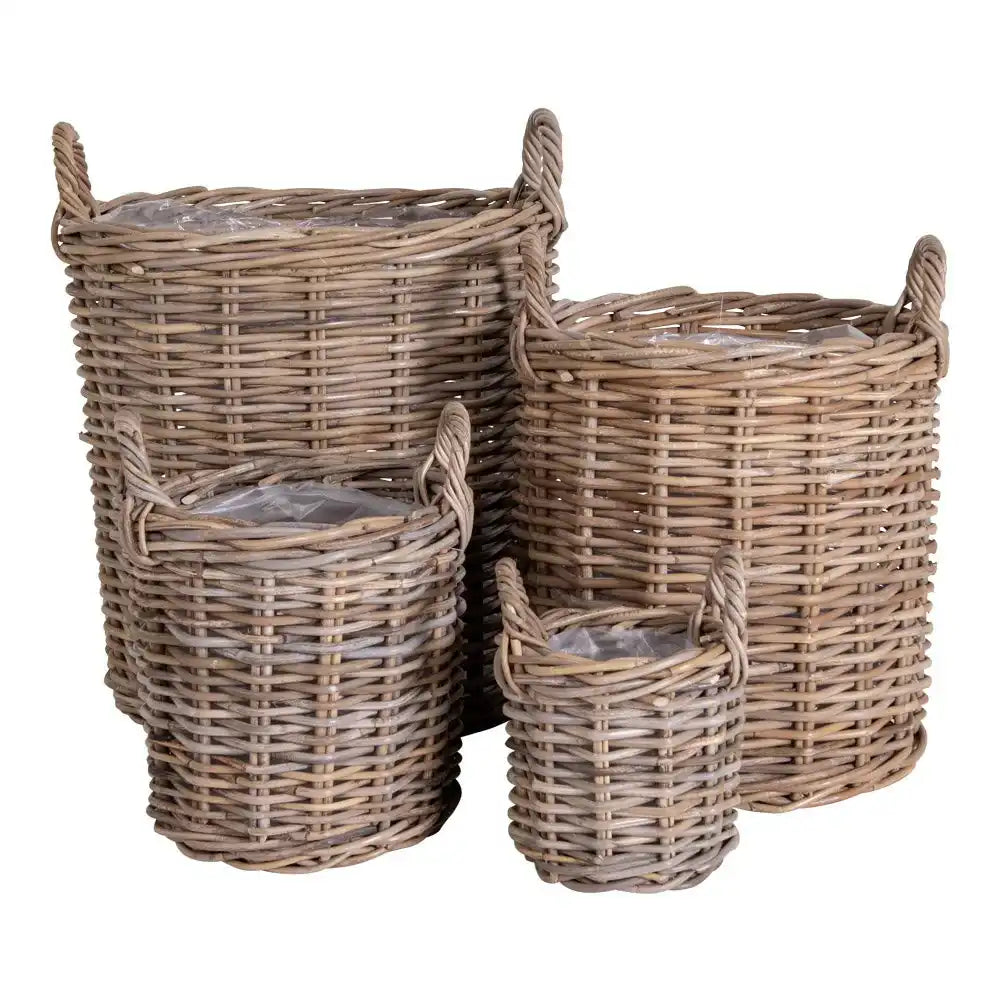 Caor-Körbe – Natur, Kubu-Rattan, 4er-Set