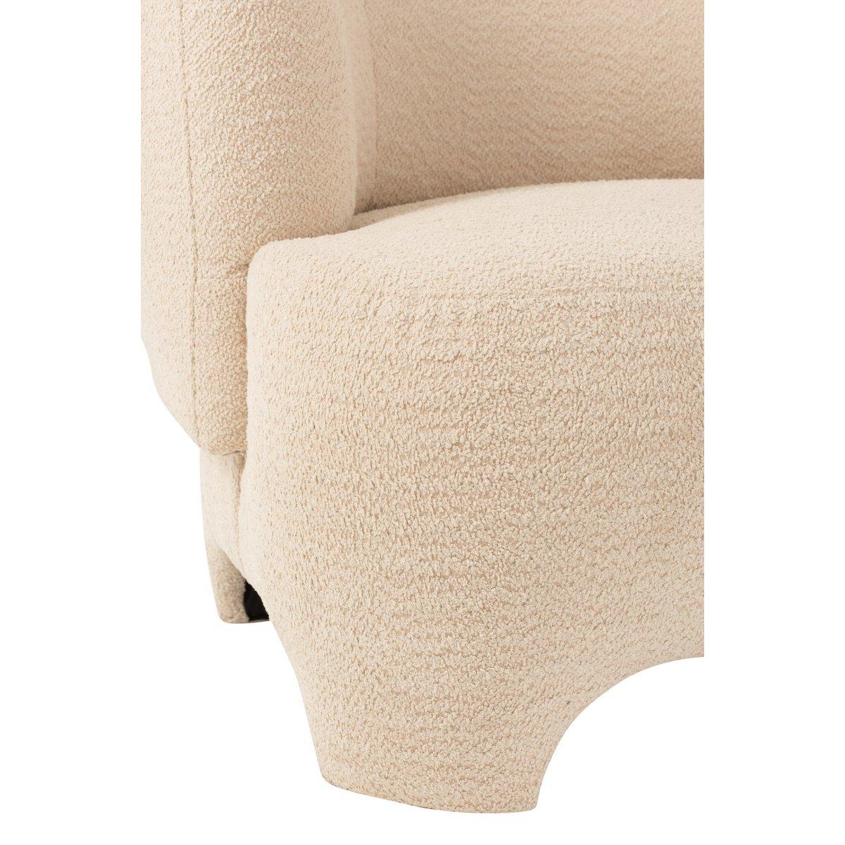 J-Line 1-Sitzer-Sofa, gestrickt, Tex/HT, Weiß