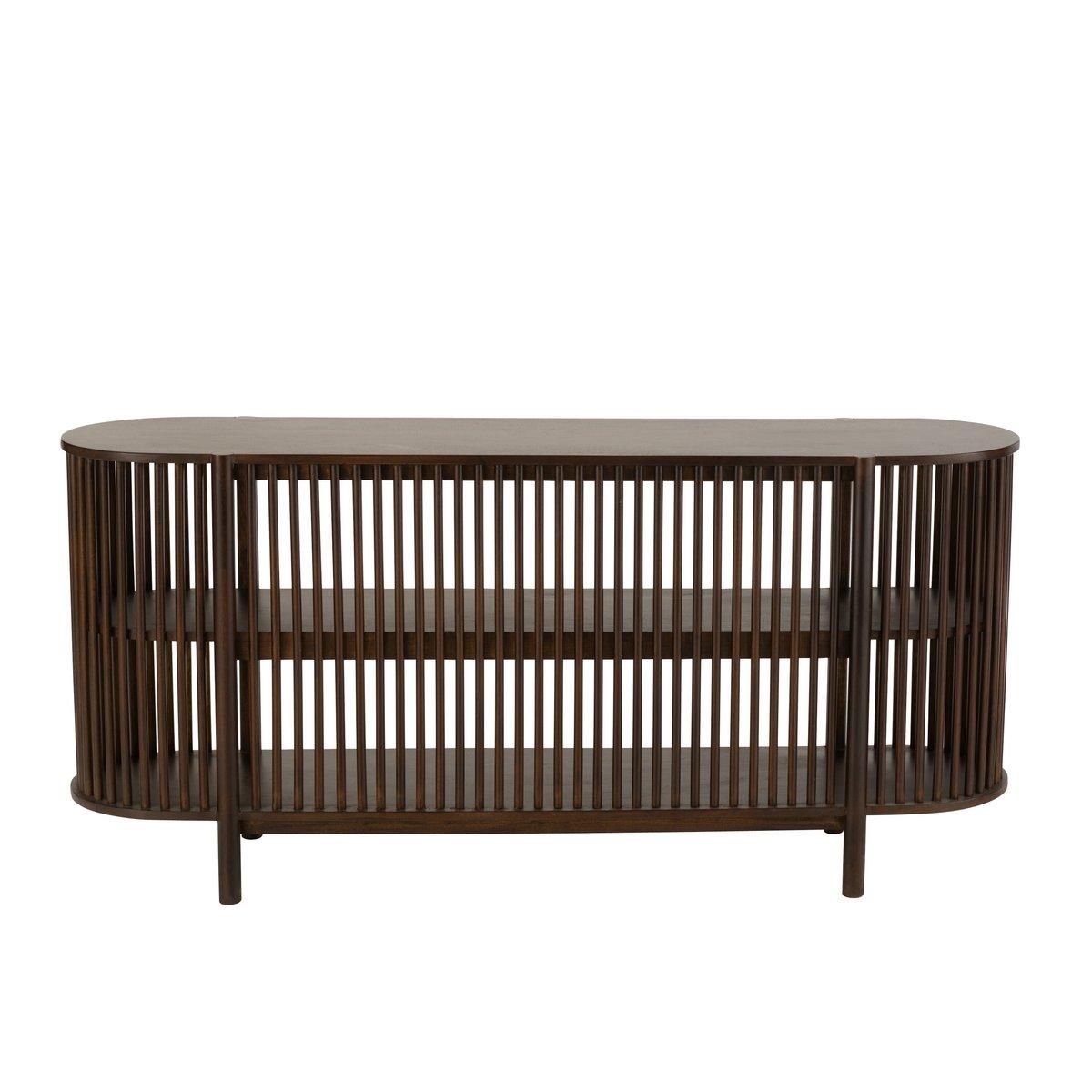 J-Line Konsole 2 Planken Conie Mangoholz Dunkelbraun