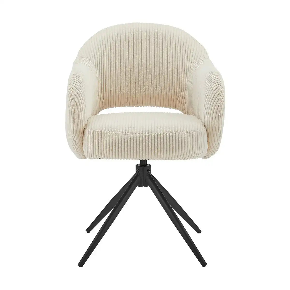 Armlehnstuhl Cord-Optik Beige