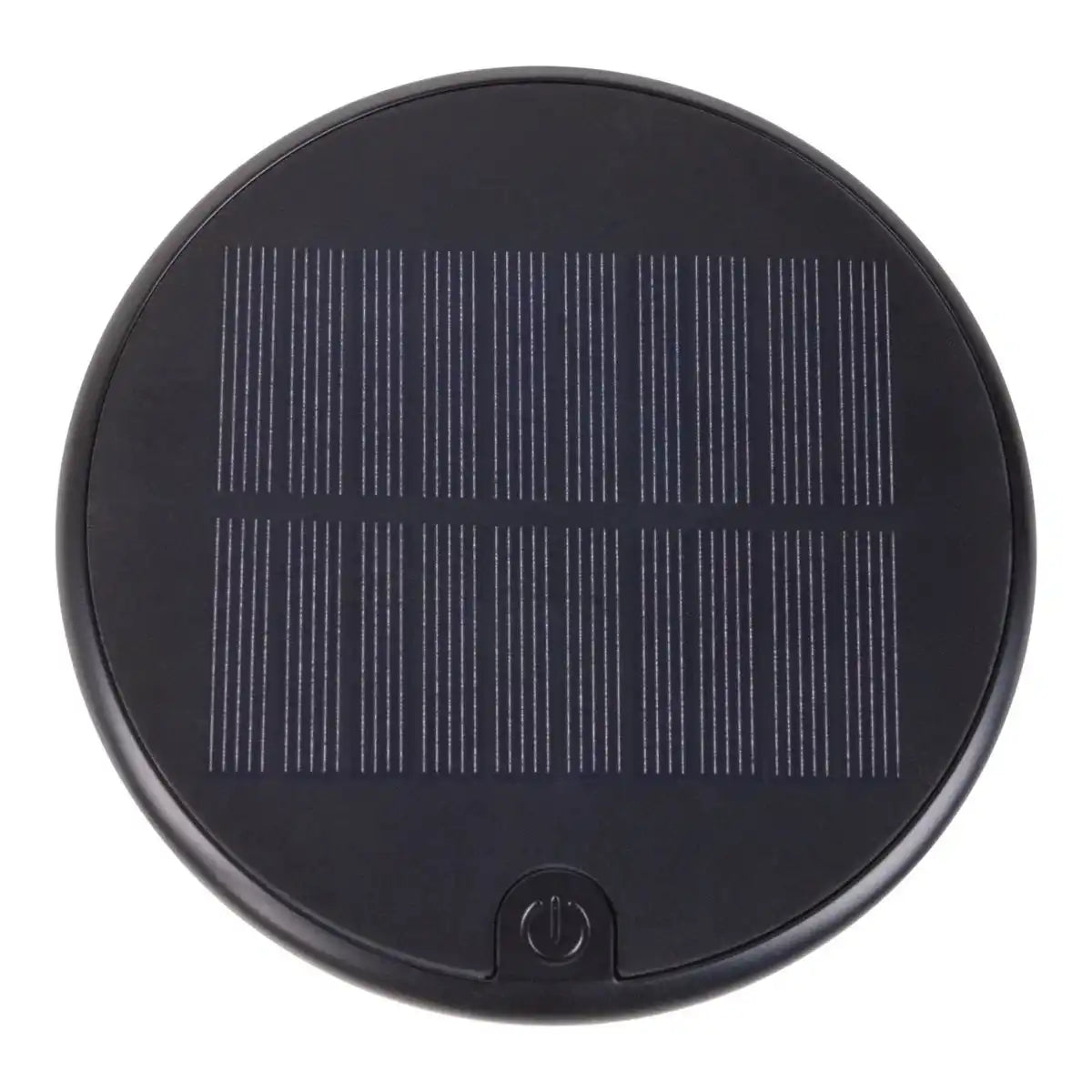 Solar-Akku-Tischleuchte "Palu" für Außen und Innen, aus Kunststoff in Schwarz , 20 cm hoch