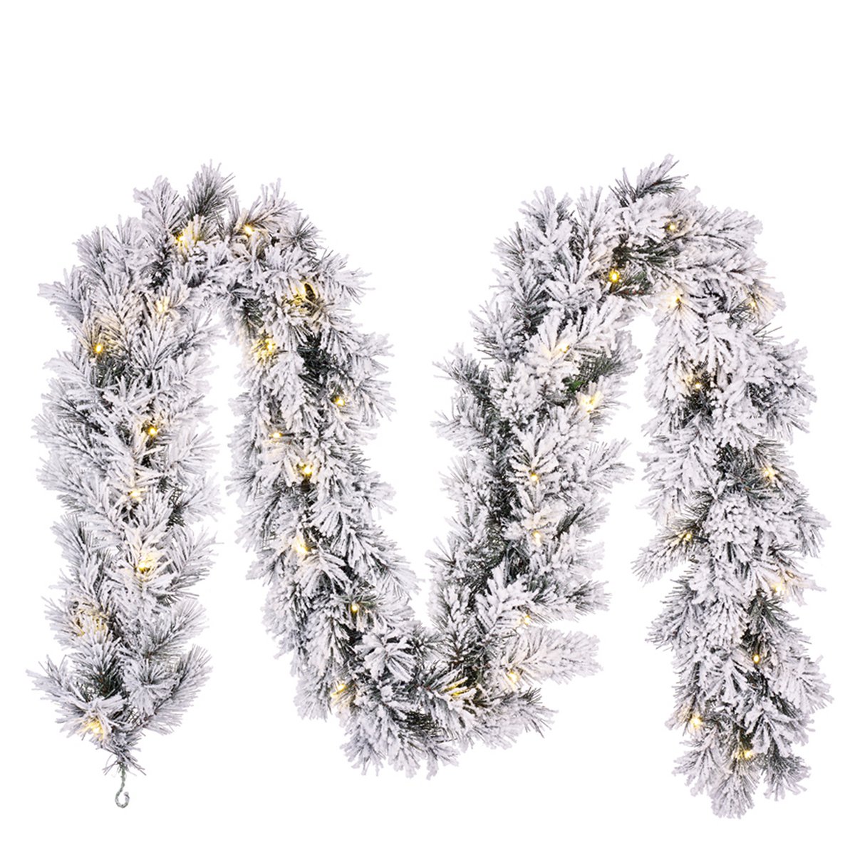 Girlande mit LED -Beleuchtung - L270 cm - Zugesperrtes Grün