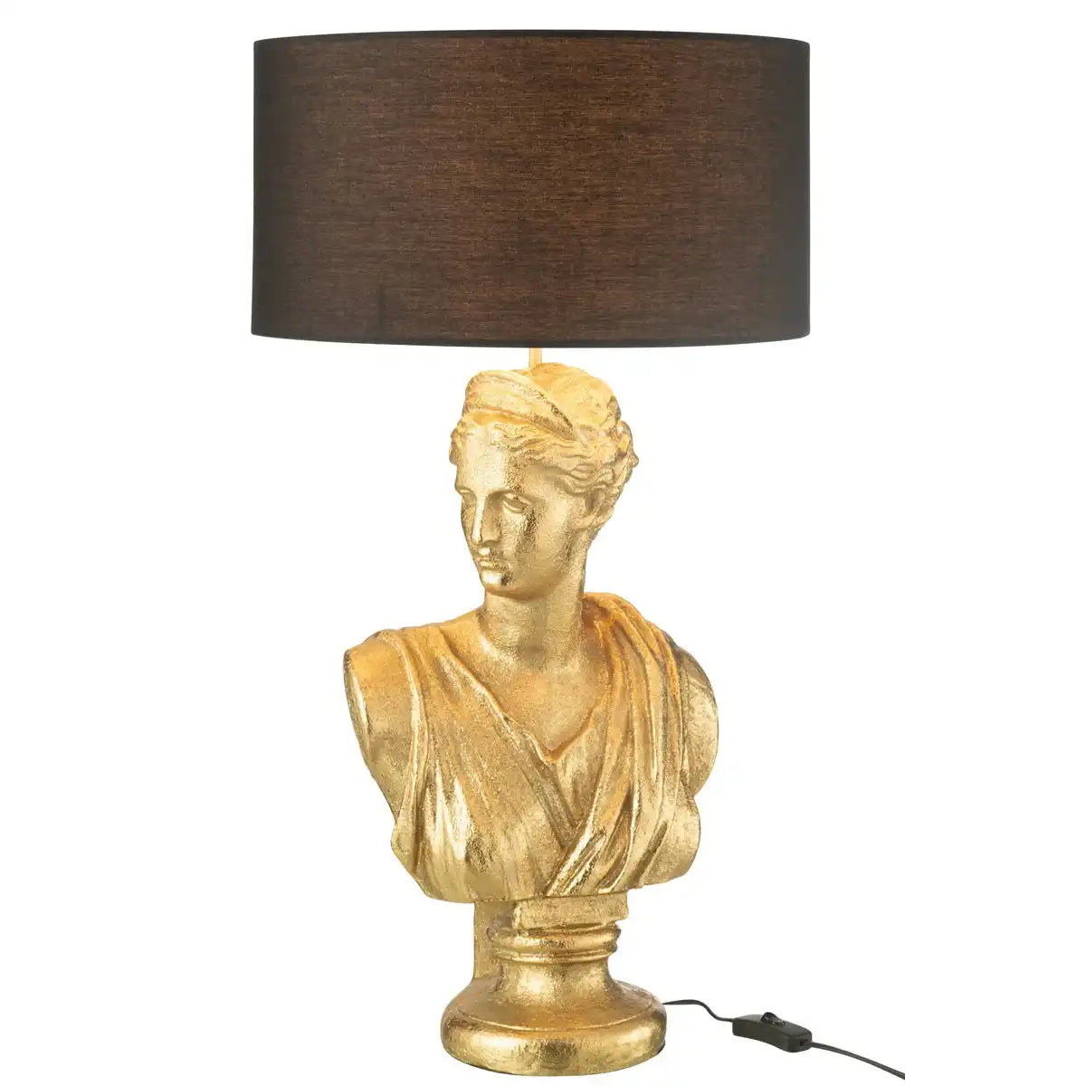 J-Line Lampe Frau Büste Resine Gold