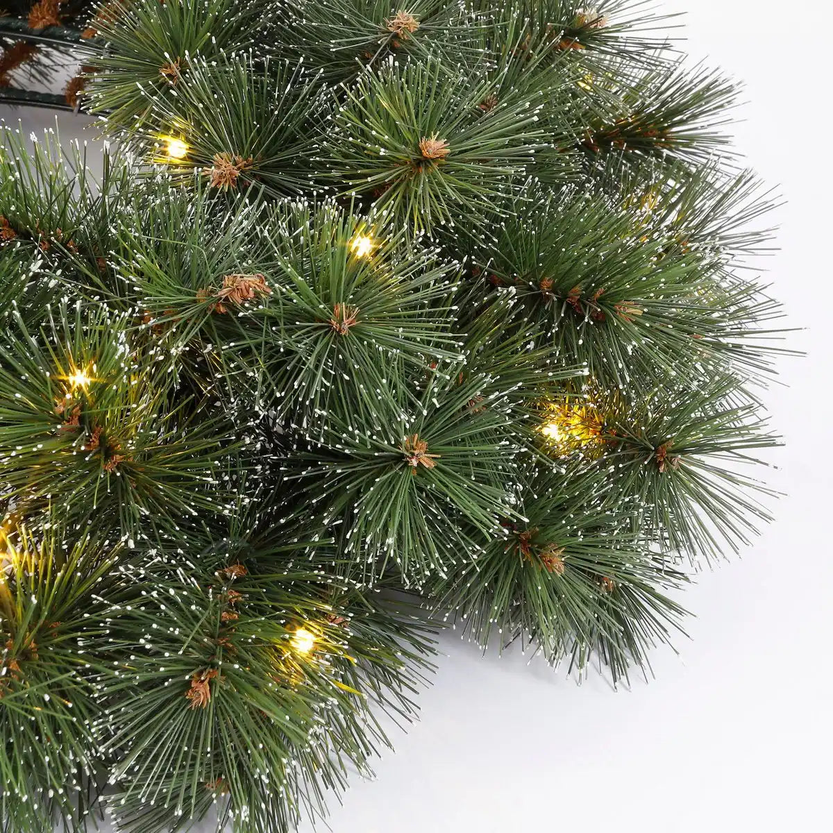 Weihnachtskranz mit LED-Beleuchtung – Ø45 cm – Grün