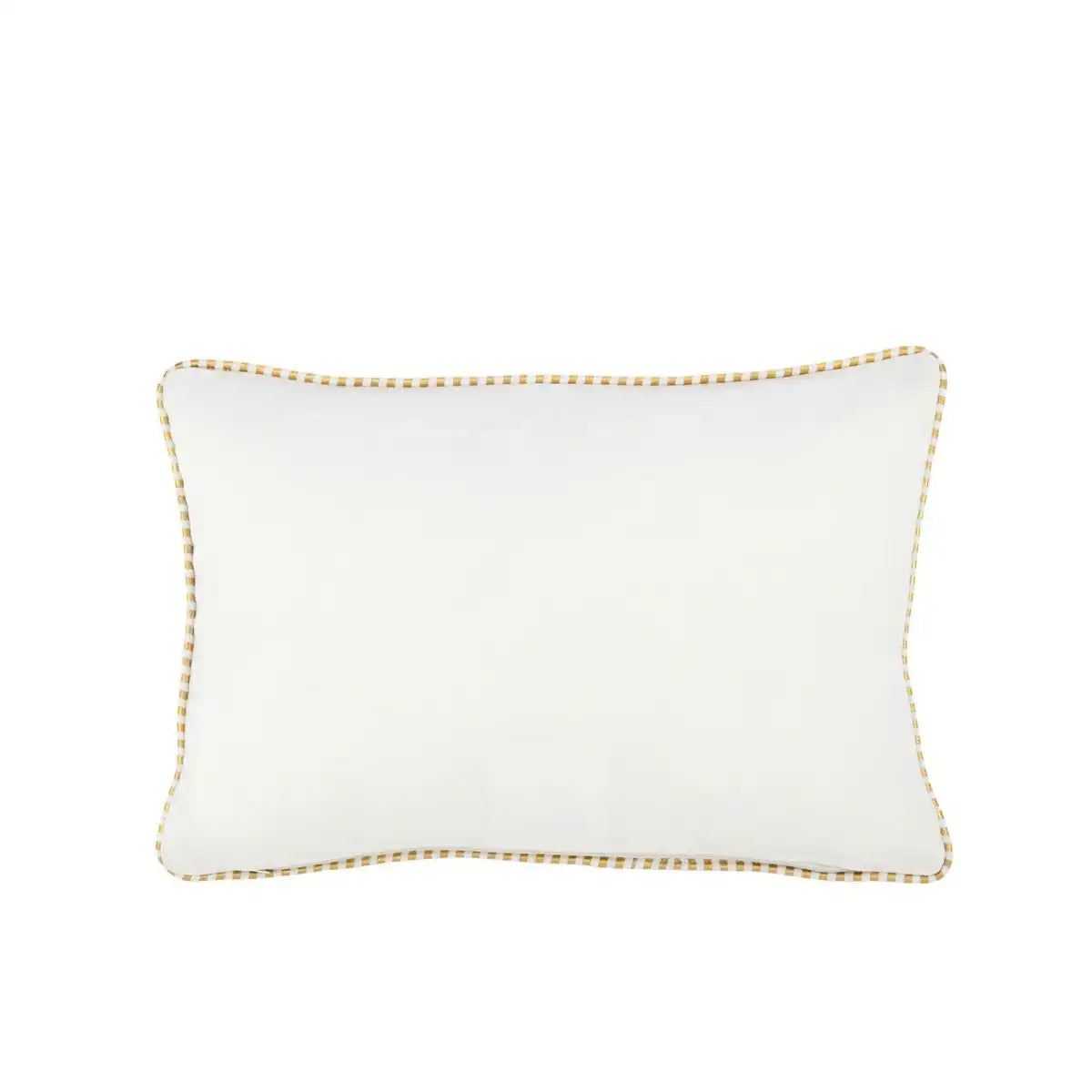 J-Line Kissen Bonheur Textil Weiß/Gold