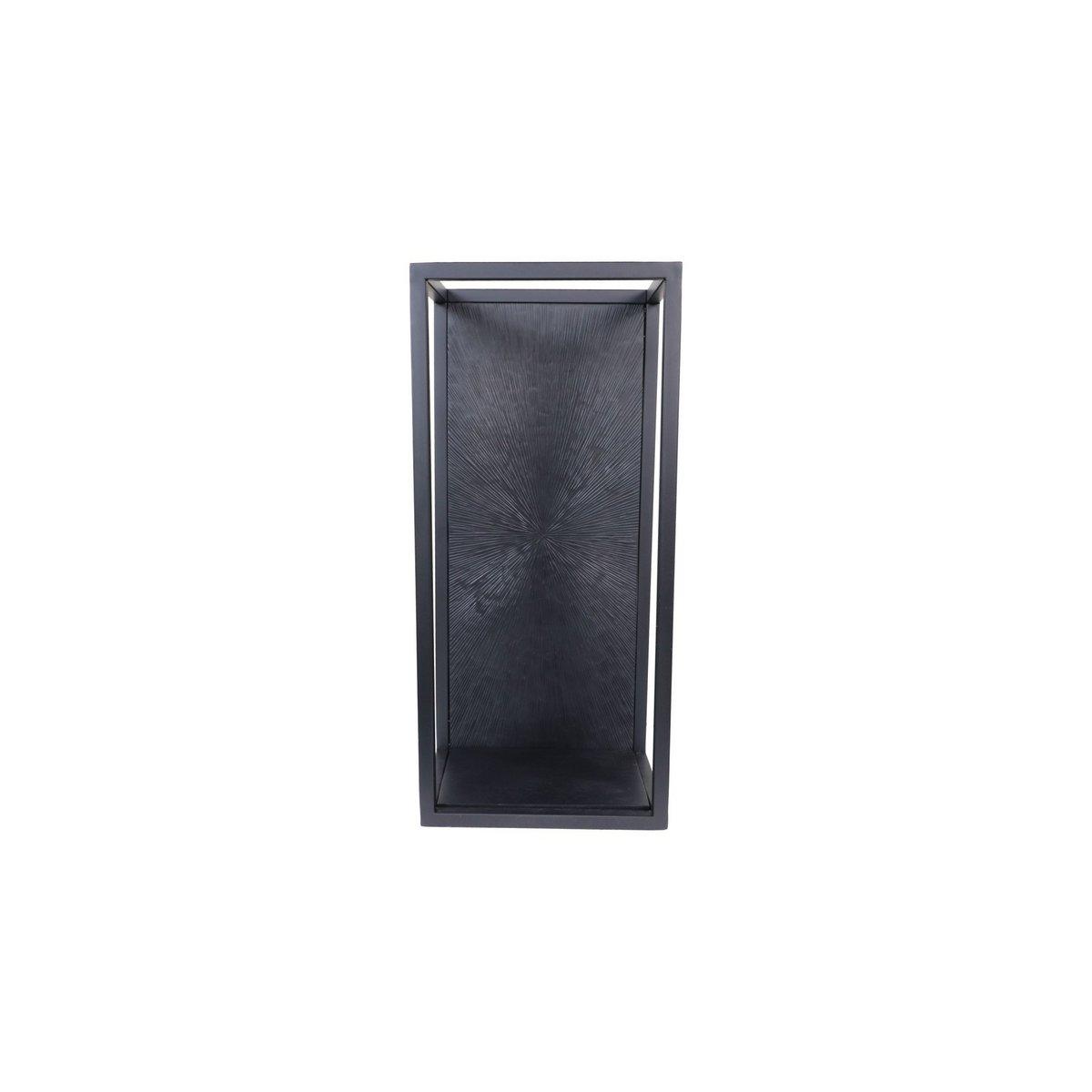 HSM Collection-Wallbox Fletcher -25x18x55-Schwarz-Aluminium/Metall