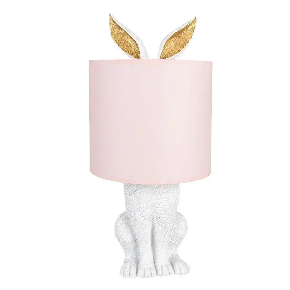 Tischlampe Kaninchen Weiß Rosa ? 20x43 cm E27/max. 1x60W