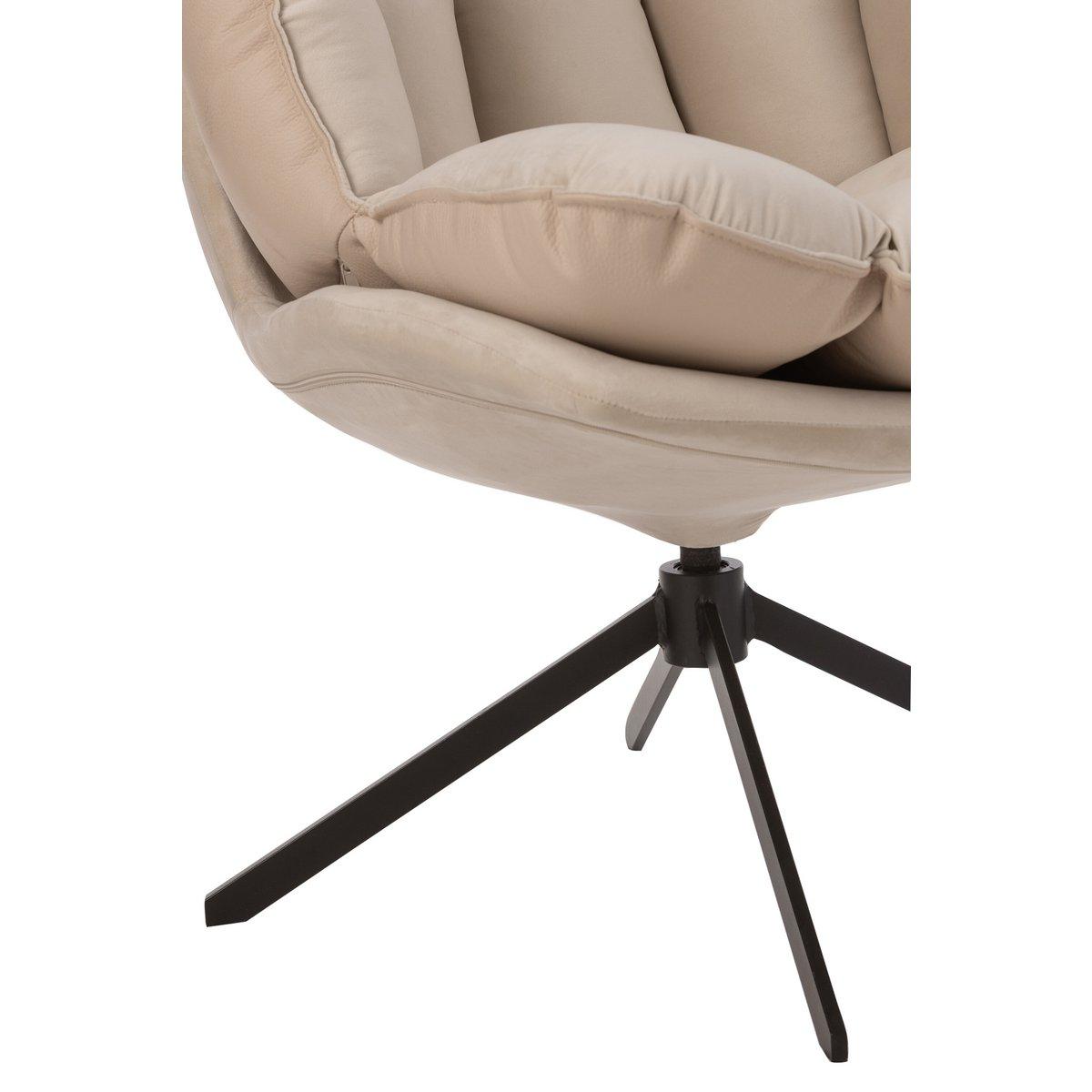 J-Line Stuhl Relax Cushion - Textil/Metall - Beige