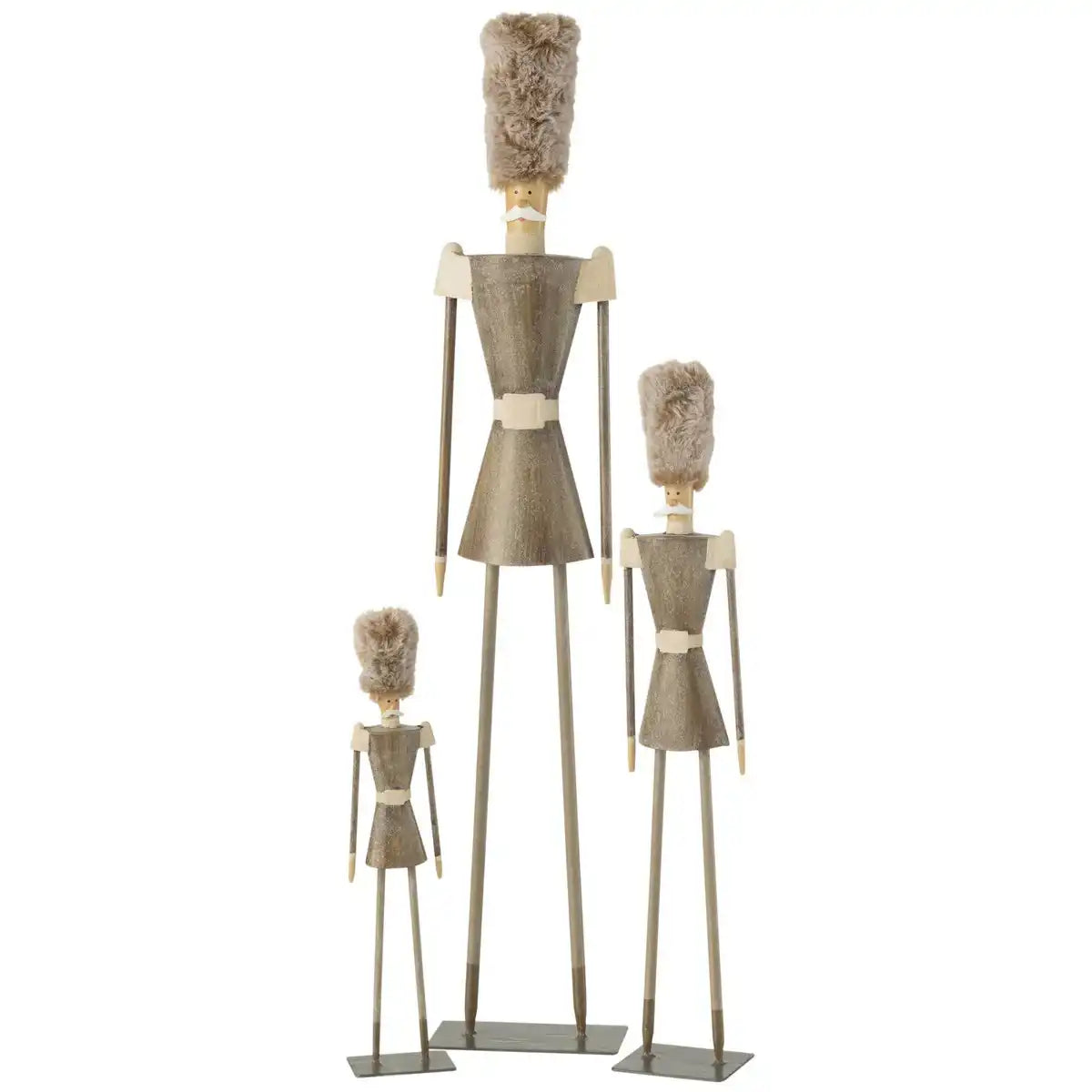 J-Line Soldier Pelzmütze, Metallgrau, Größe L