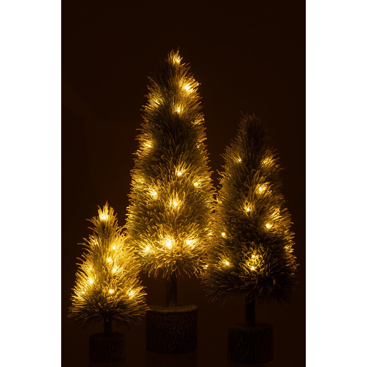 J-Line Weihnachtsbaum B+Led Kunststoff Schneegrün Groß